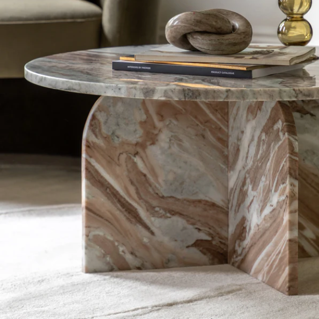 Amalfi Coffee Table, Natural 800x800x400mm