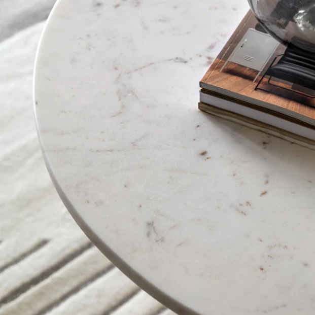 Amalfi Coffee Table, White 800x800x400mm