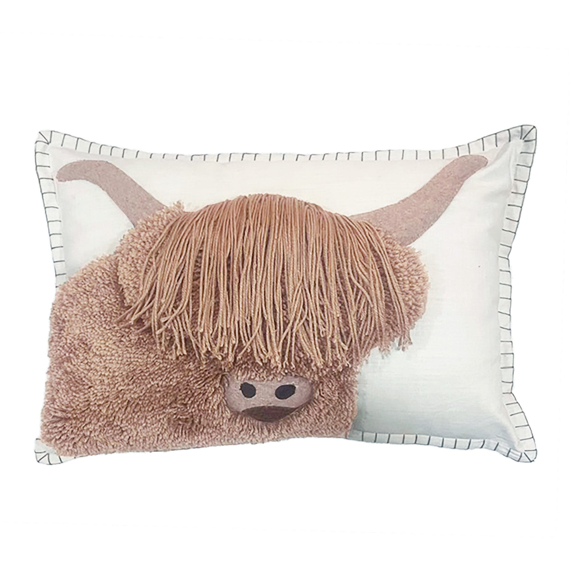 Archie Tufted Cow Cushion - WowCornwall
