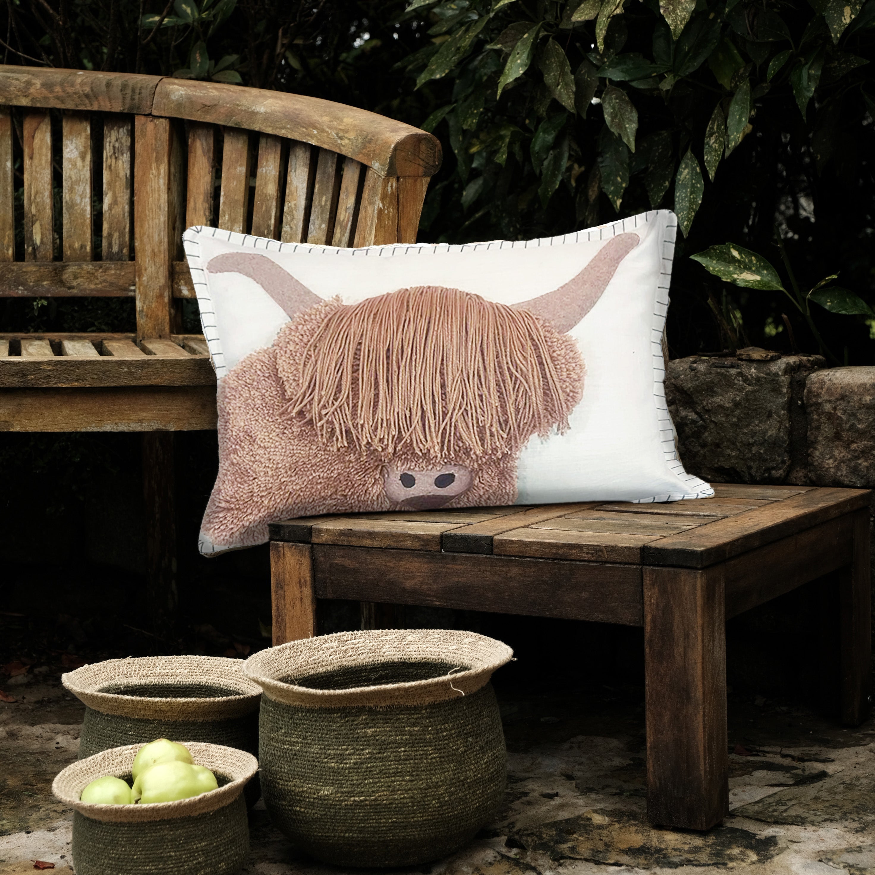 Archie Tufted Cow Cushion - WowCornwall