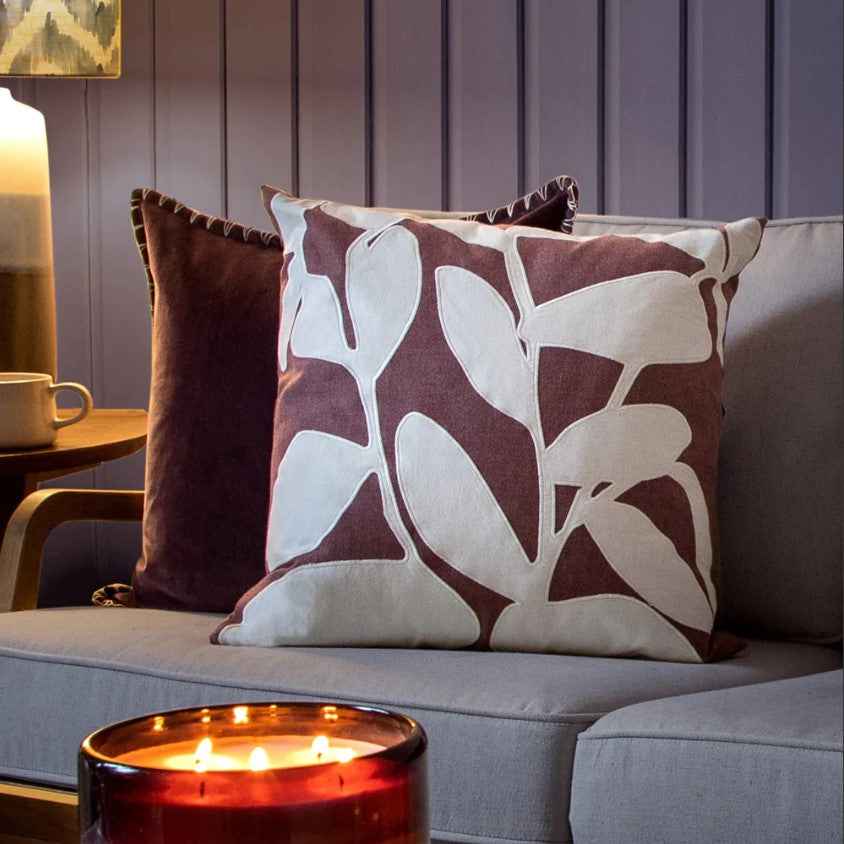 Mauve Lampwick Cushion