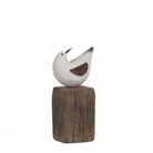 Bird on Small Driftwood Block - WowCornwall