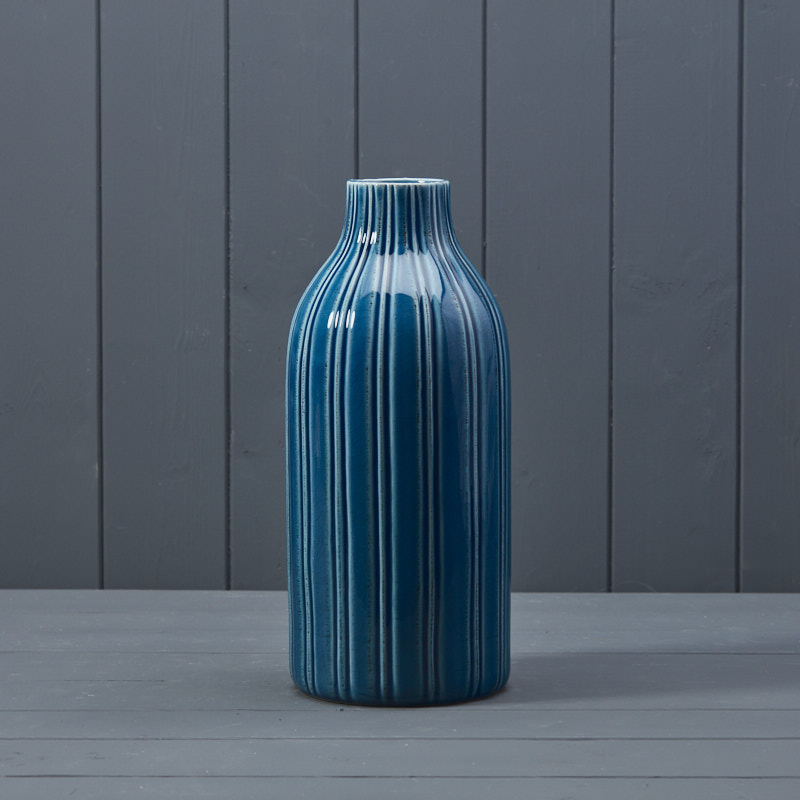 Blue Ceramic Vase (29cm)