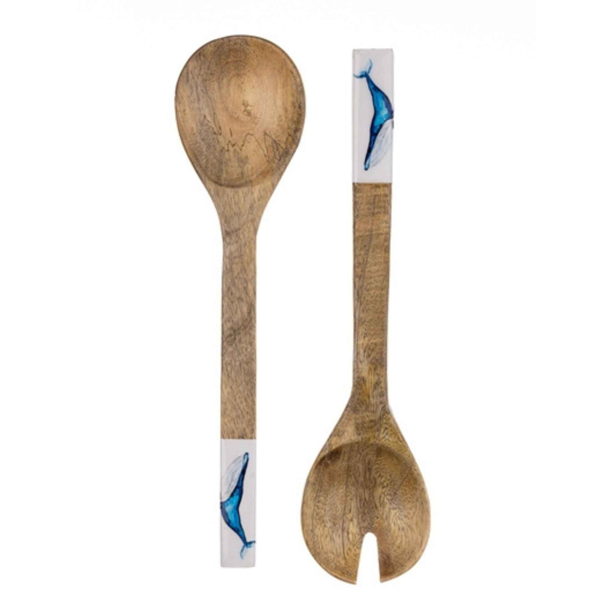 Shoeless Joe Blue Whale Salad Servers