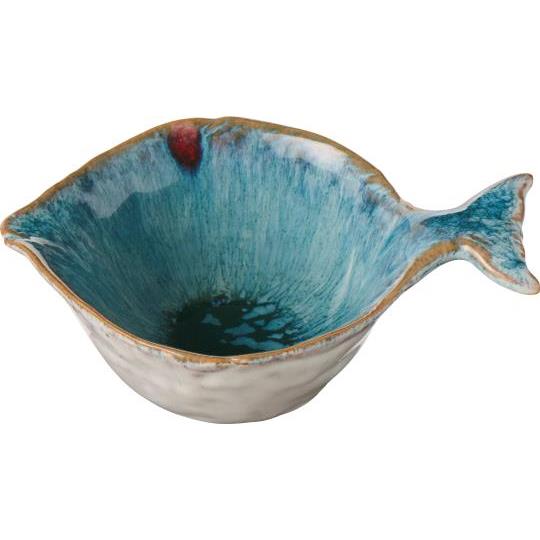 Bowl Ocean Blue mini fish-shaped, Two styles - WowCornwall
