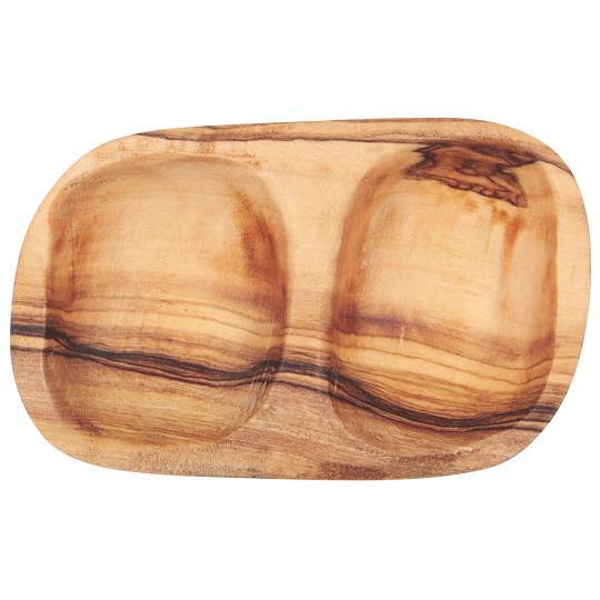 Bowl for salt and pepper mini olive wood - WowCornwall