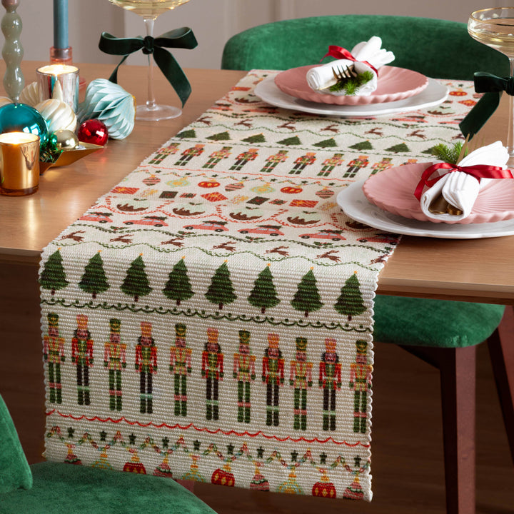 Christmas Celebration Festive Table Runner Multicolour - 2 sizes - WowCornwall
