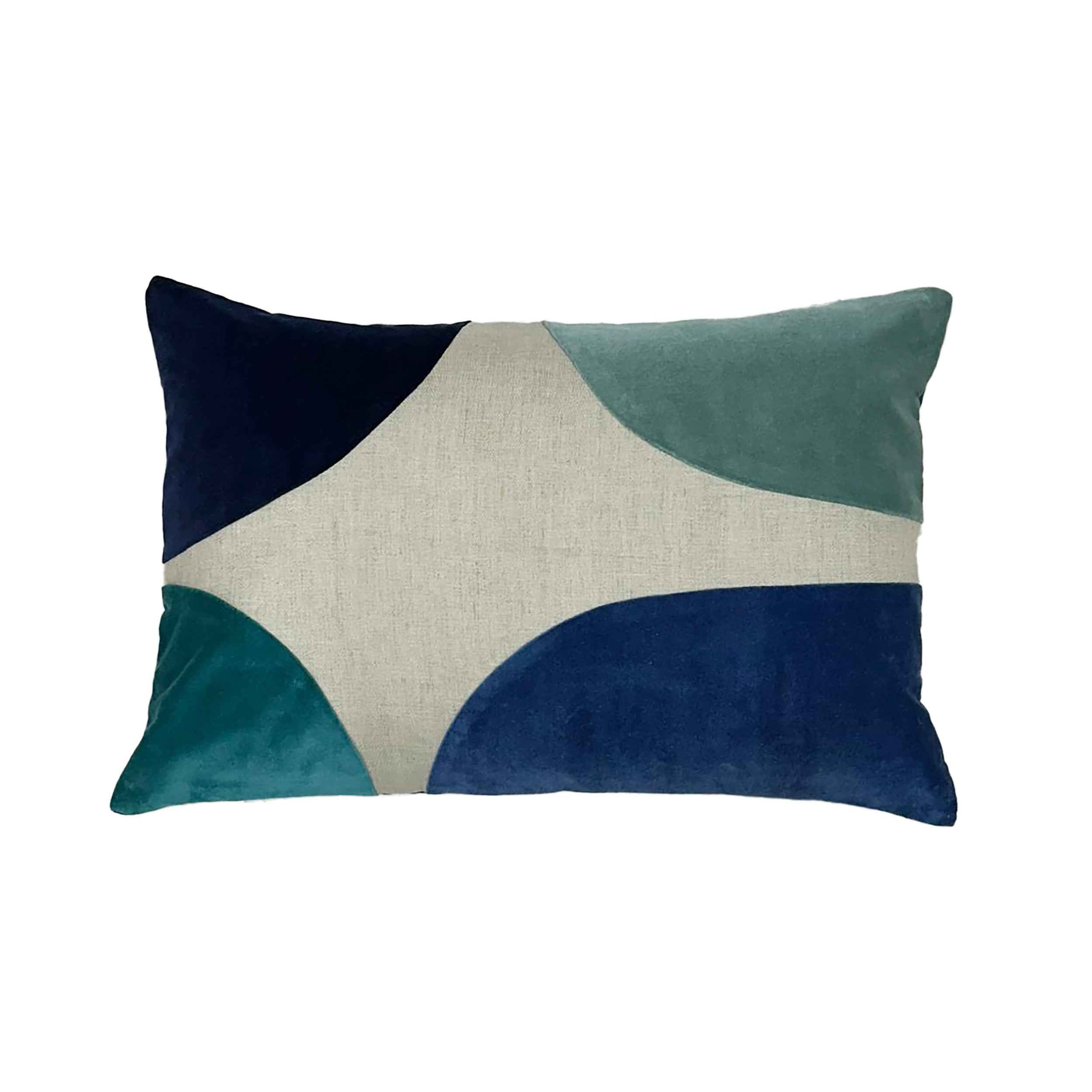 Cotton Velvet Cloud Cushion Blue