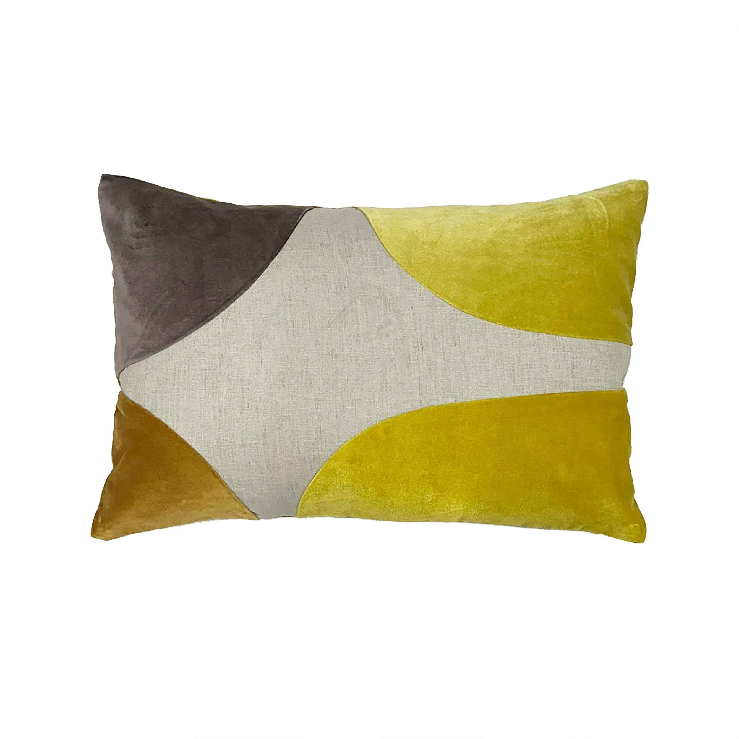Cotton Velvet Cloud Cushion Gold