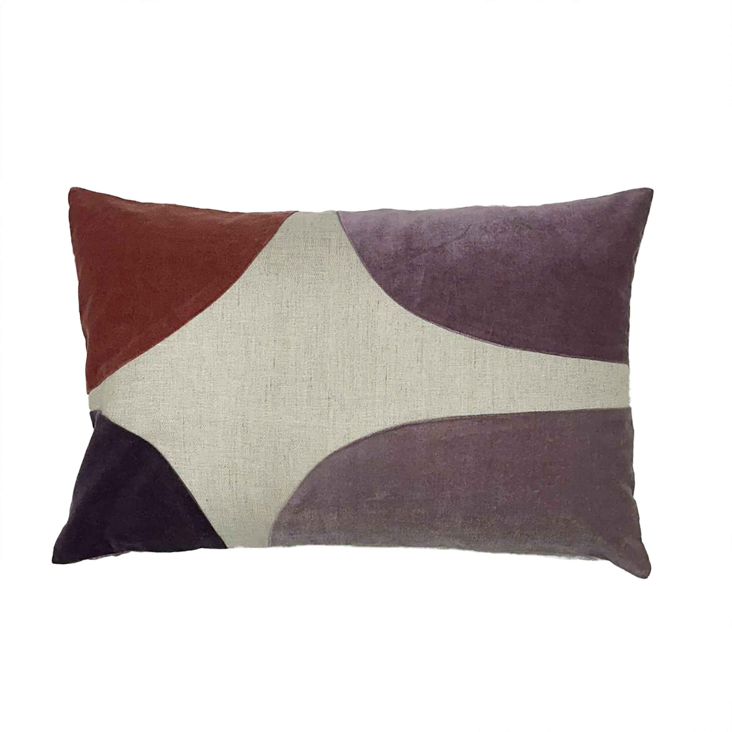 Cotton Velvet Cloud Cushion Plum