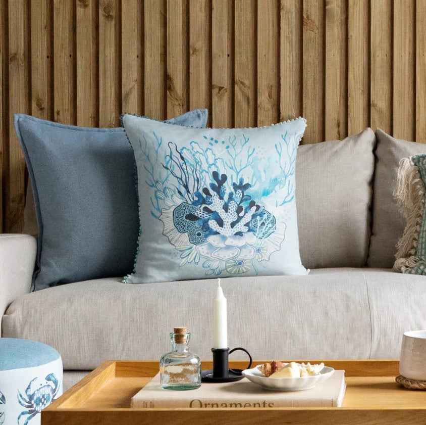Coralie Cushion Seafoam