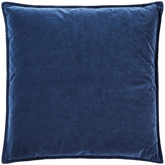 Cushion cover or with filler velvet indigo - WowCornwall