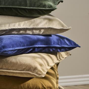 Cushion cover or with filler velvet indigo - WowCornwall