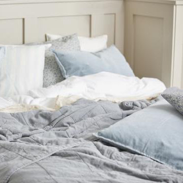 Cushion cover or with filler velvet blue shade - WowCornwall