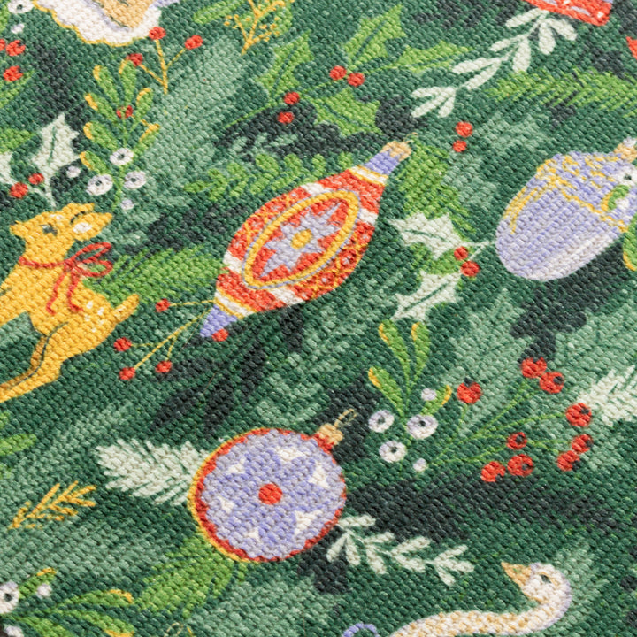 Deck The Halls Set of 4 Christmas Festive Placemats Green - WowCornwall