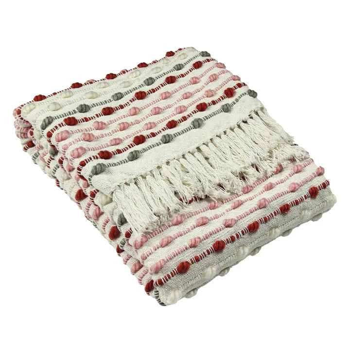 Dhadit Stripe Throw – Blush