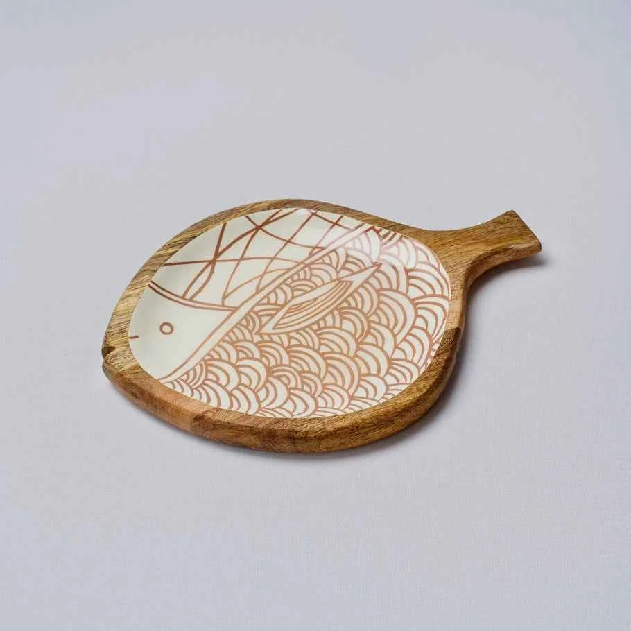 Discus Shape Handmade Fish Platter