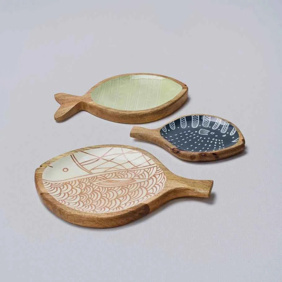 Discus Shape Handmade Fish Platter