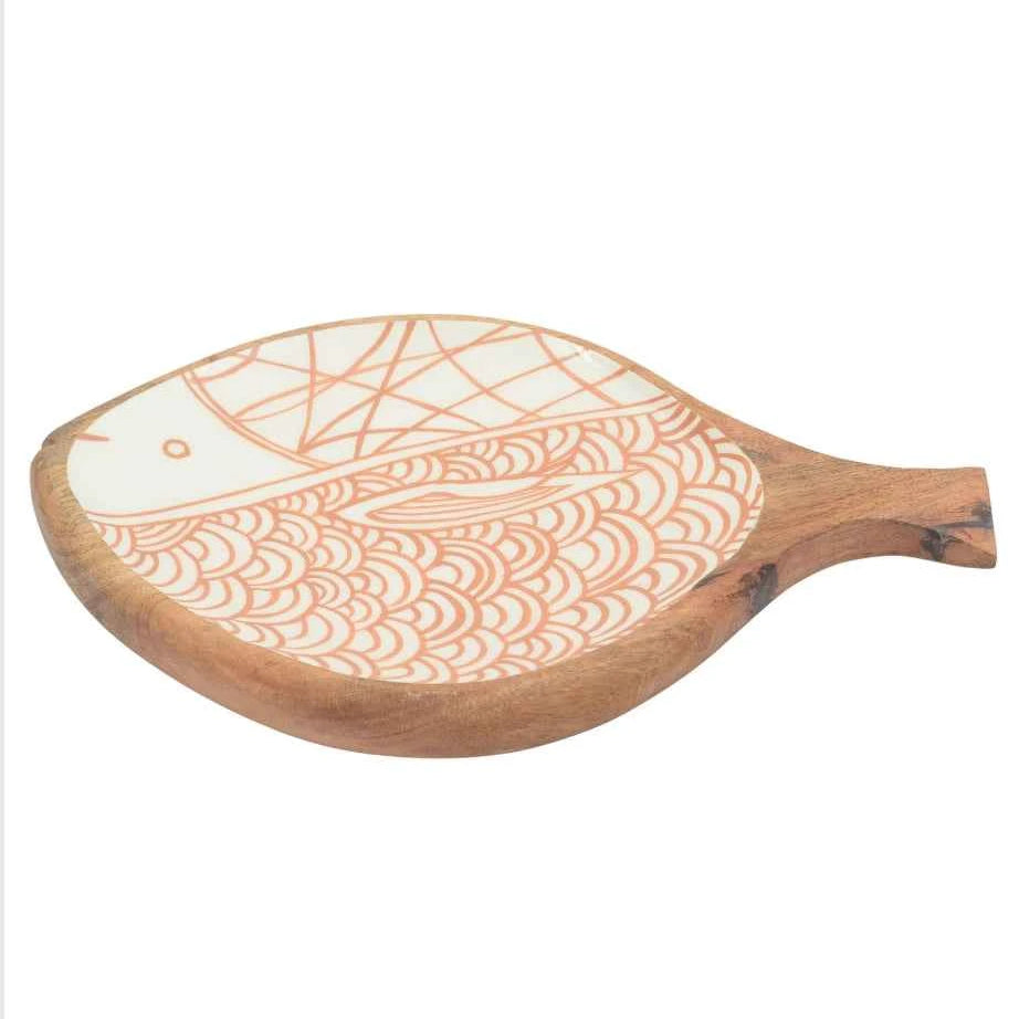 Discus Shape Handmade Fish Platter