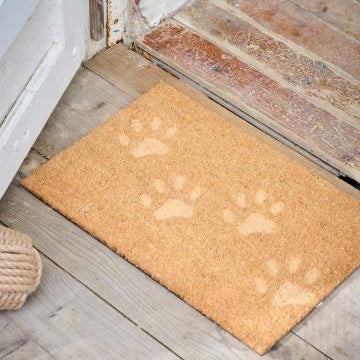 Doormat embossed dog paws - WowCornwall