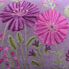Arbour Velvet Embroidered Cushion Heather - WowCornwall