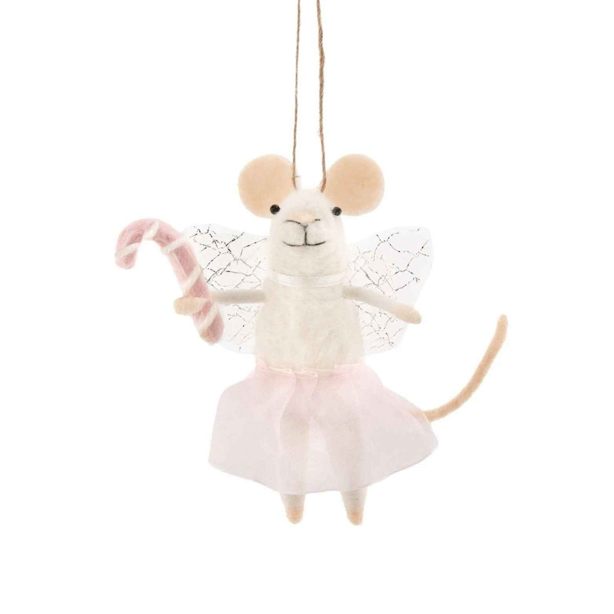 Fairy Mouse With Candy Cane Decoration