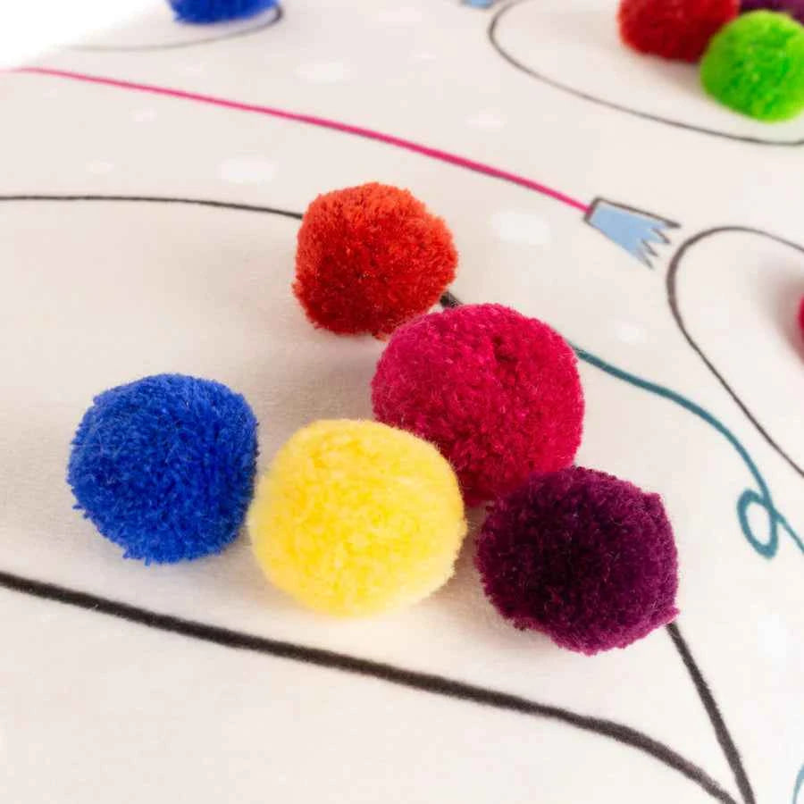 Festive Baubles Cushion Pink