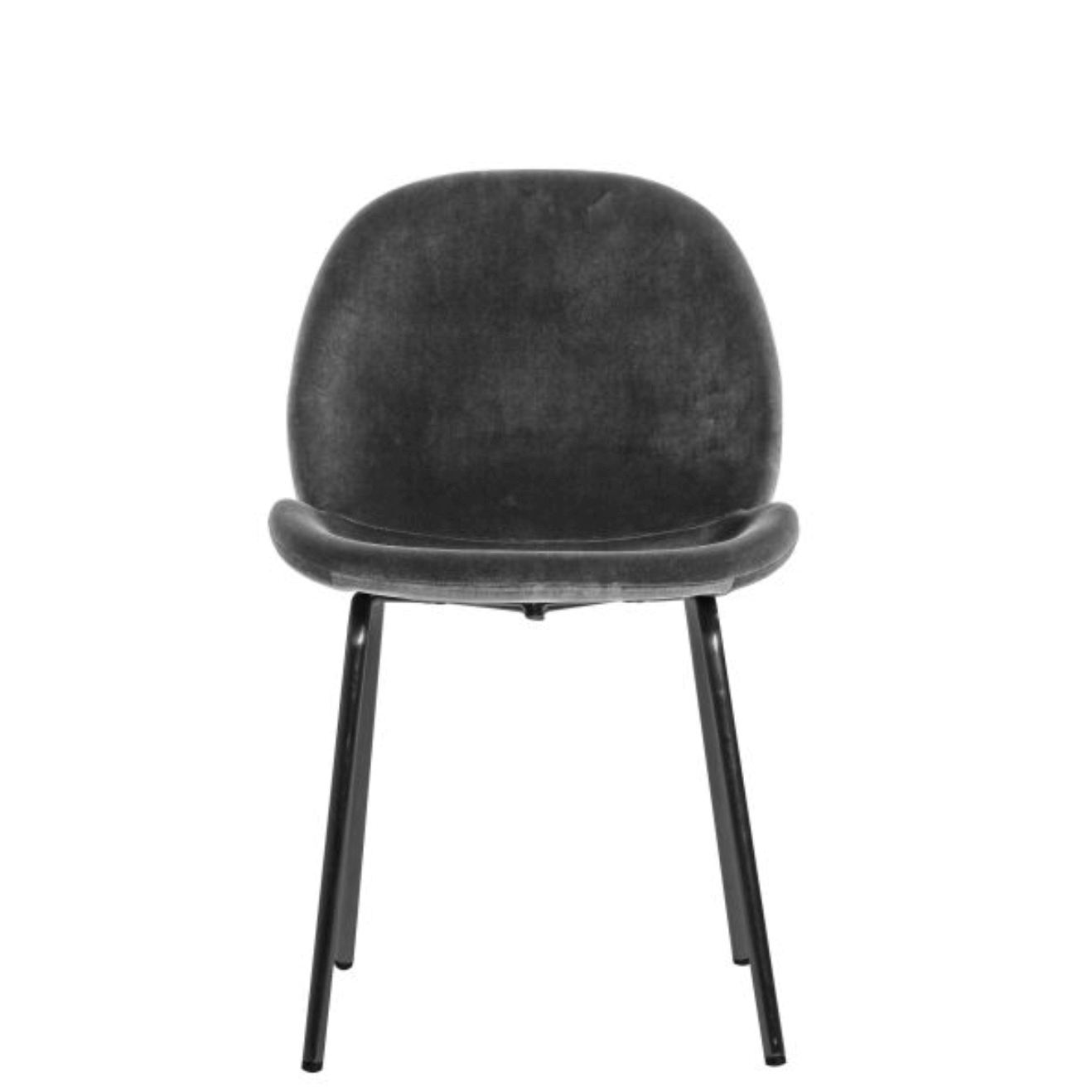 Flanagan Chair Grey Velvet (2pk) - WowCornwall