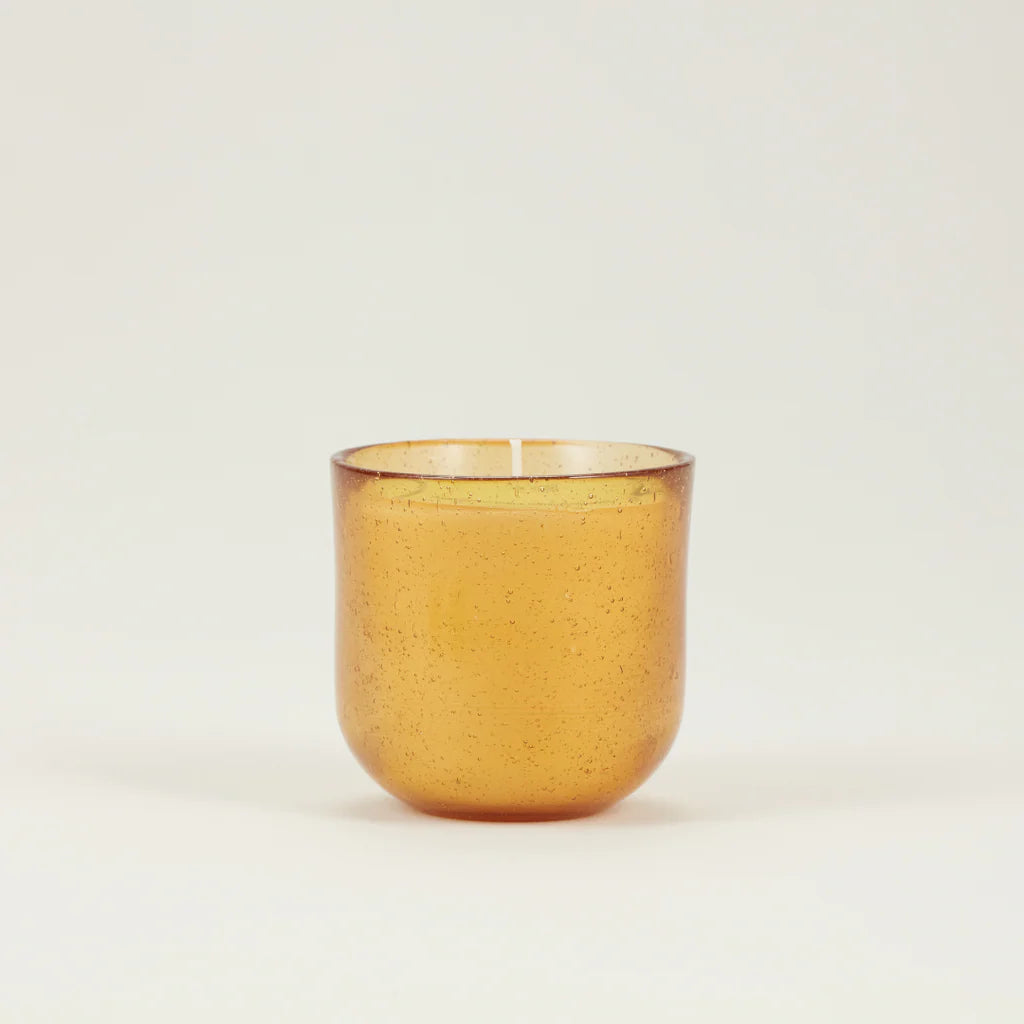 Ginger & Lemongrass, Sea Garden Glass Candle - WowCornwall