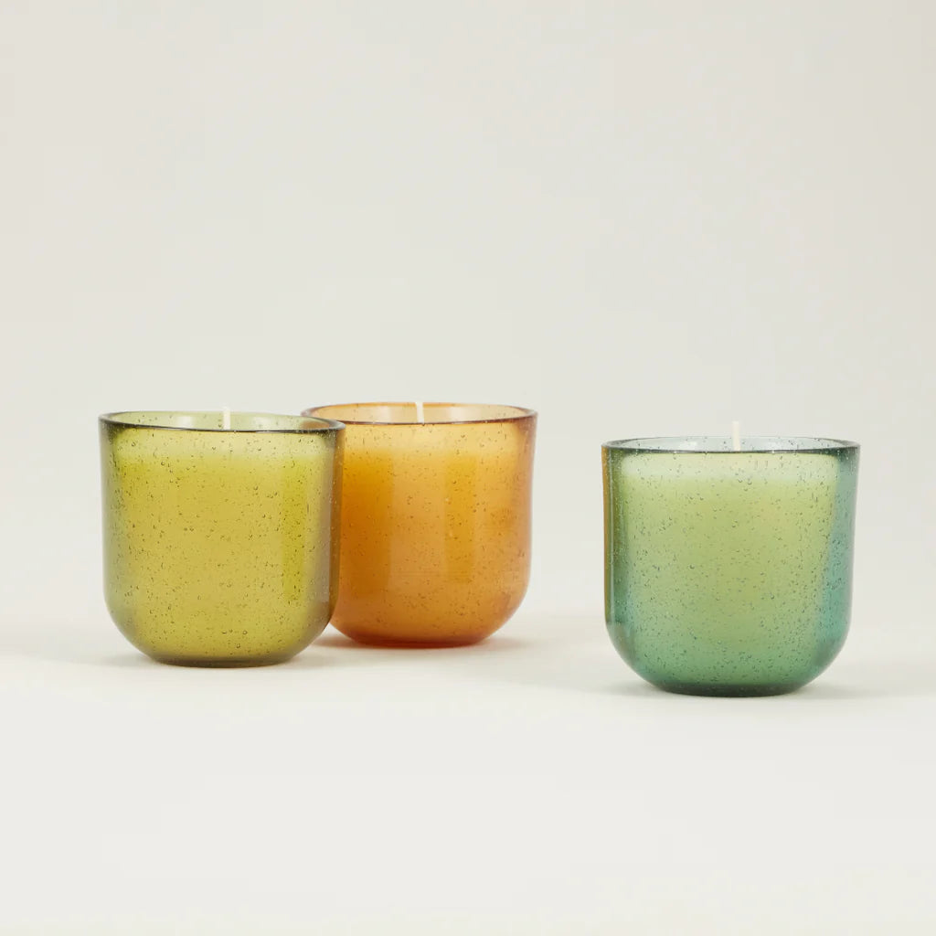 Ginger & Lemongrass, Sea Garden Glass Candle - WowCornwall