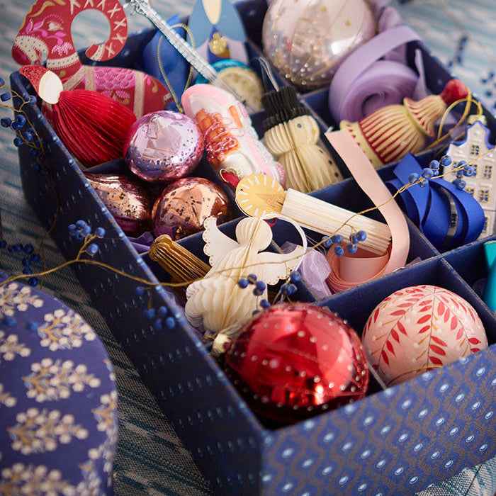 Gala Glass Ornaments, Carnelian Collection (5–6cm, Set of 4)