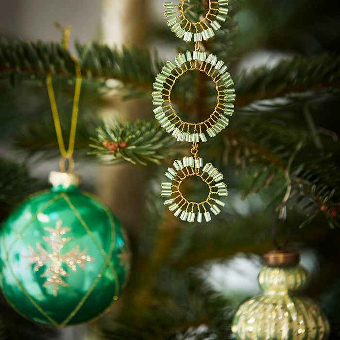 Gala Glass Ornaments, Peacock Collection (7β8cm, Set of 4)