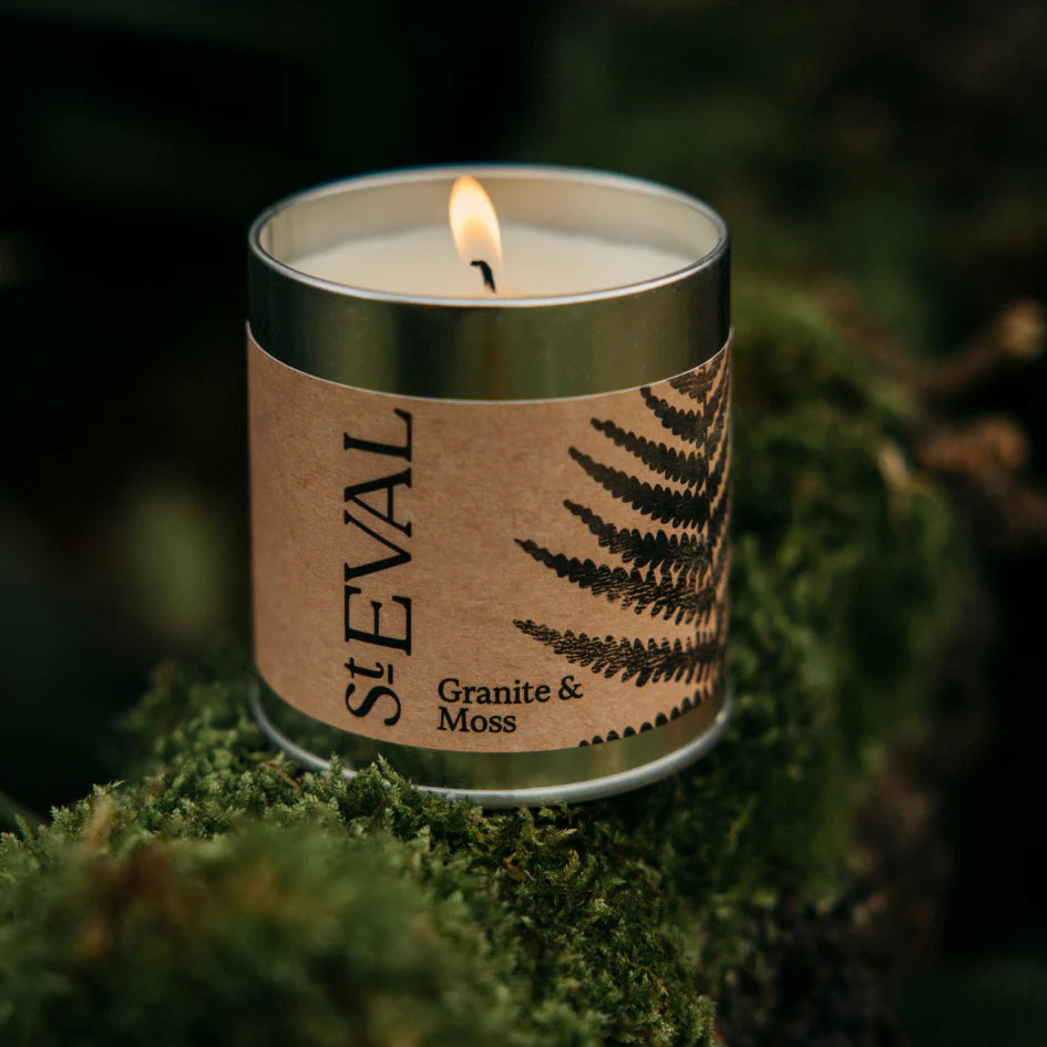 Granite & Moss, Scented Tin Candle - WowCornwall