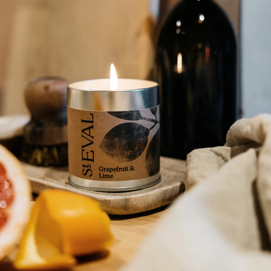 Grapefruit & Lime Scented Tin Candle - WowCornwall