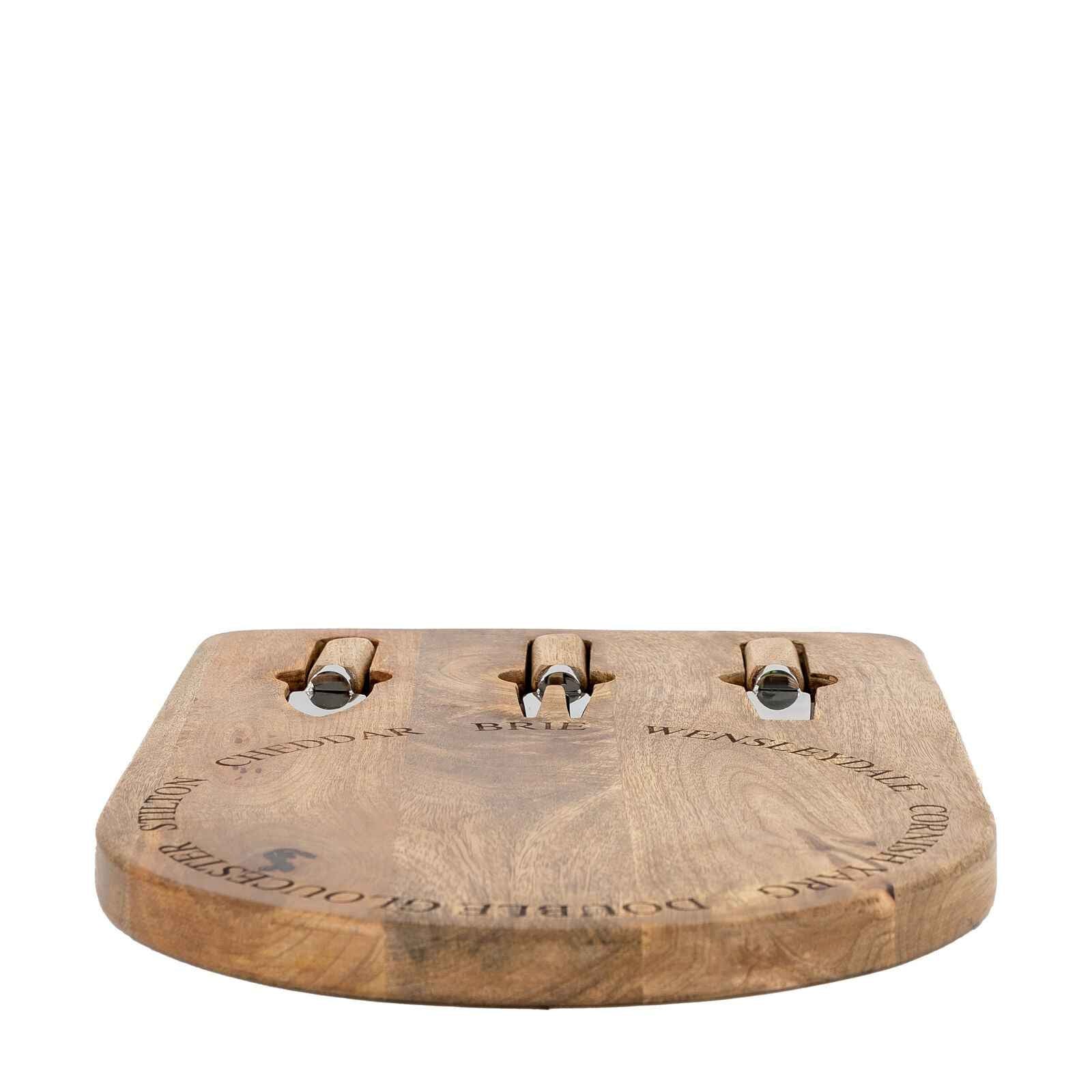 Wells Wooden Cheese Board Set