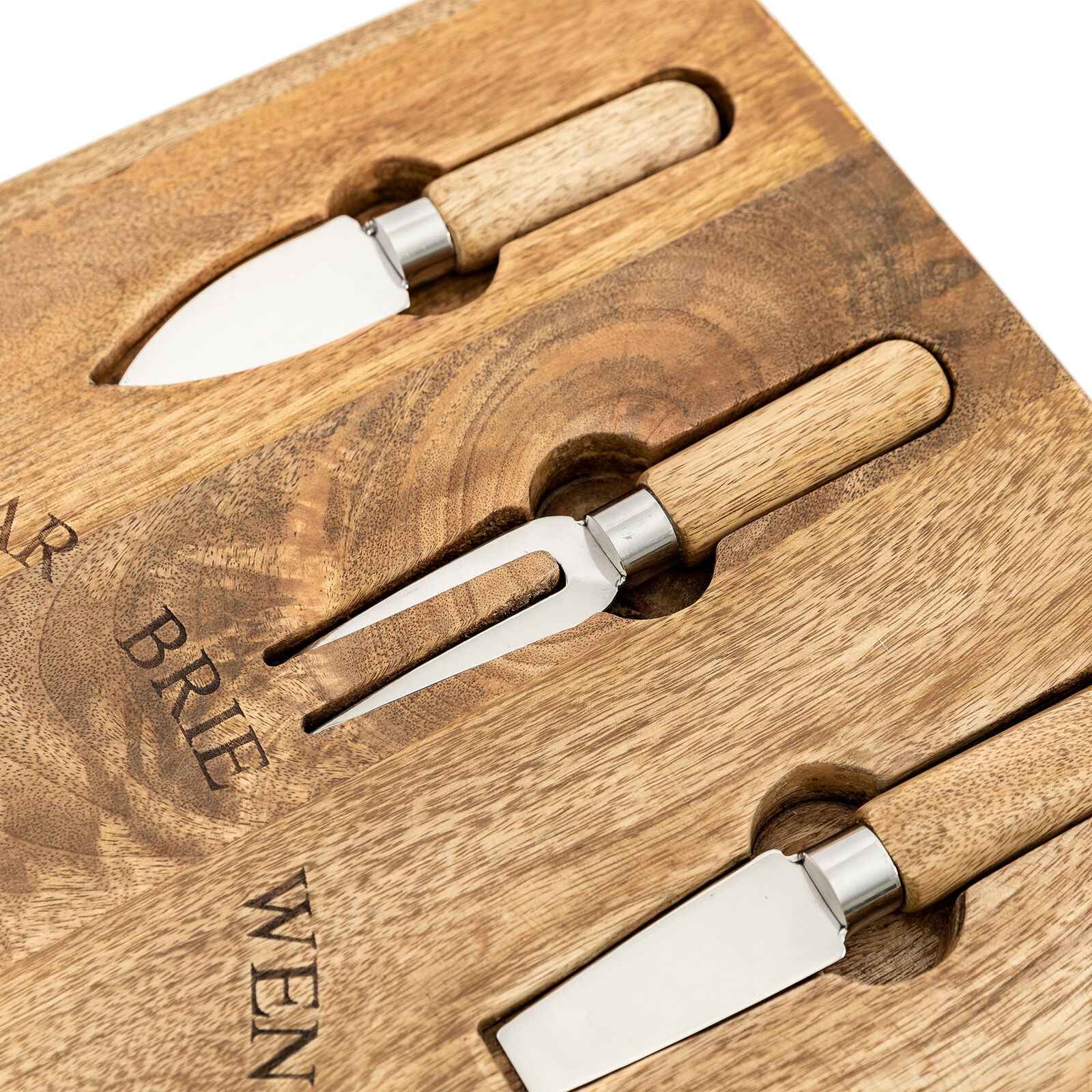 Wells Wooden Cheese Board Set