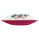 Holly Wreath Embroidered Cushion - WowCornwall