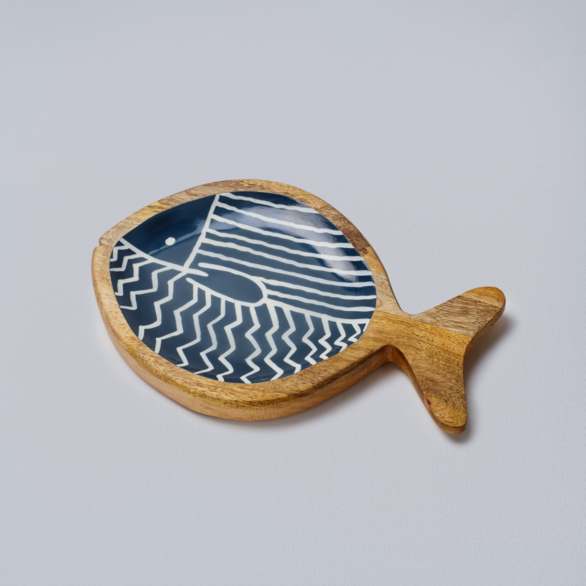 Handmade Fish Platter - Blue