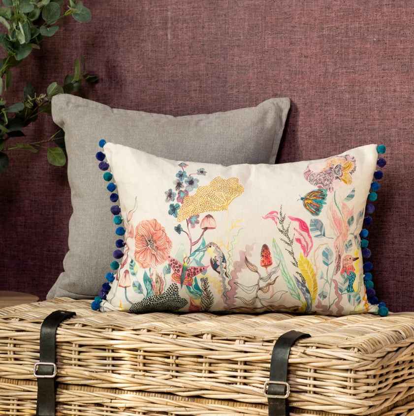Linen Hawthorn Tree Cushion