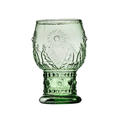Ice Green Embossed Wine Glass - WowCornwall