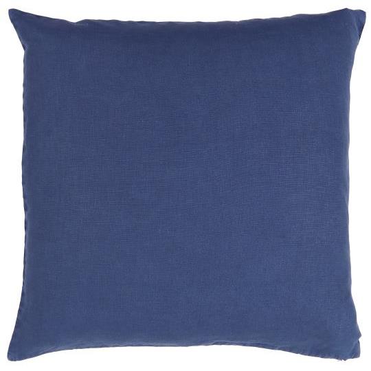 Linen Square Cushion, Indigo - WowCornwall