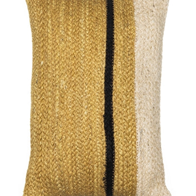 Indigo Stripe Jute Cushion - WowCornwall
