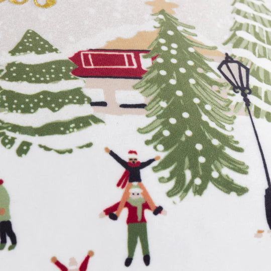 Joy To All Embroidered Velvet Cushion - WowCornwall