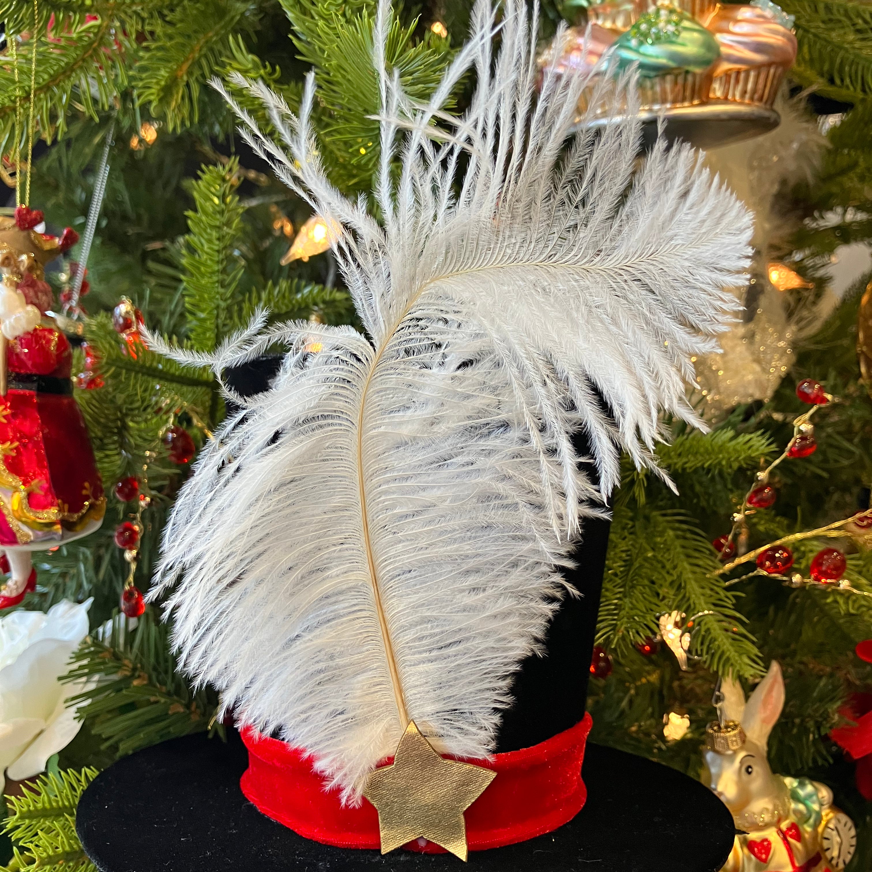 Black/White Top Hat Decoration - WowCornwall