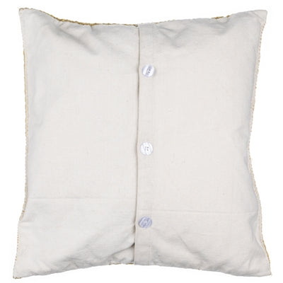 Butter Cream Stripe Jute Cushion - WowCornwall