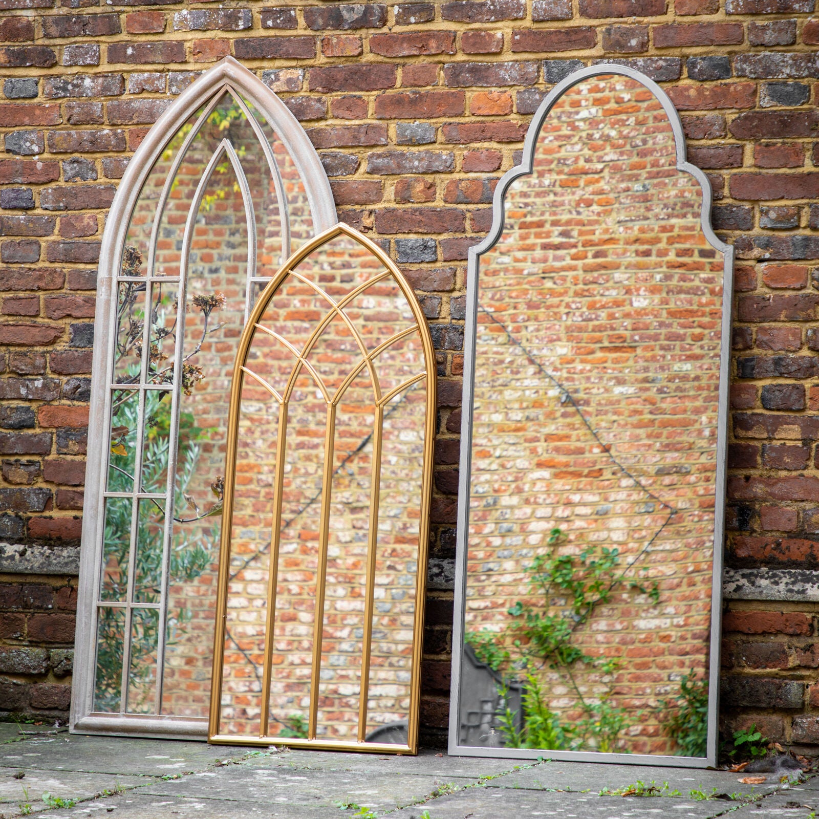 Kirby Outdoor Mirror Gold 1150x500mm - WowCornwall