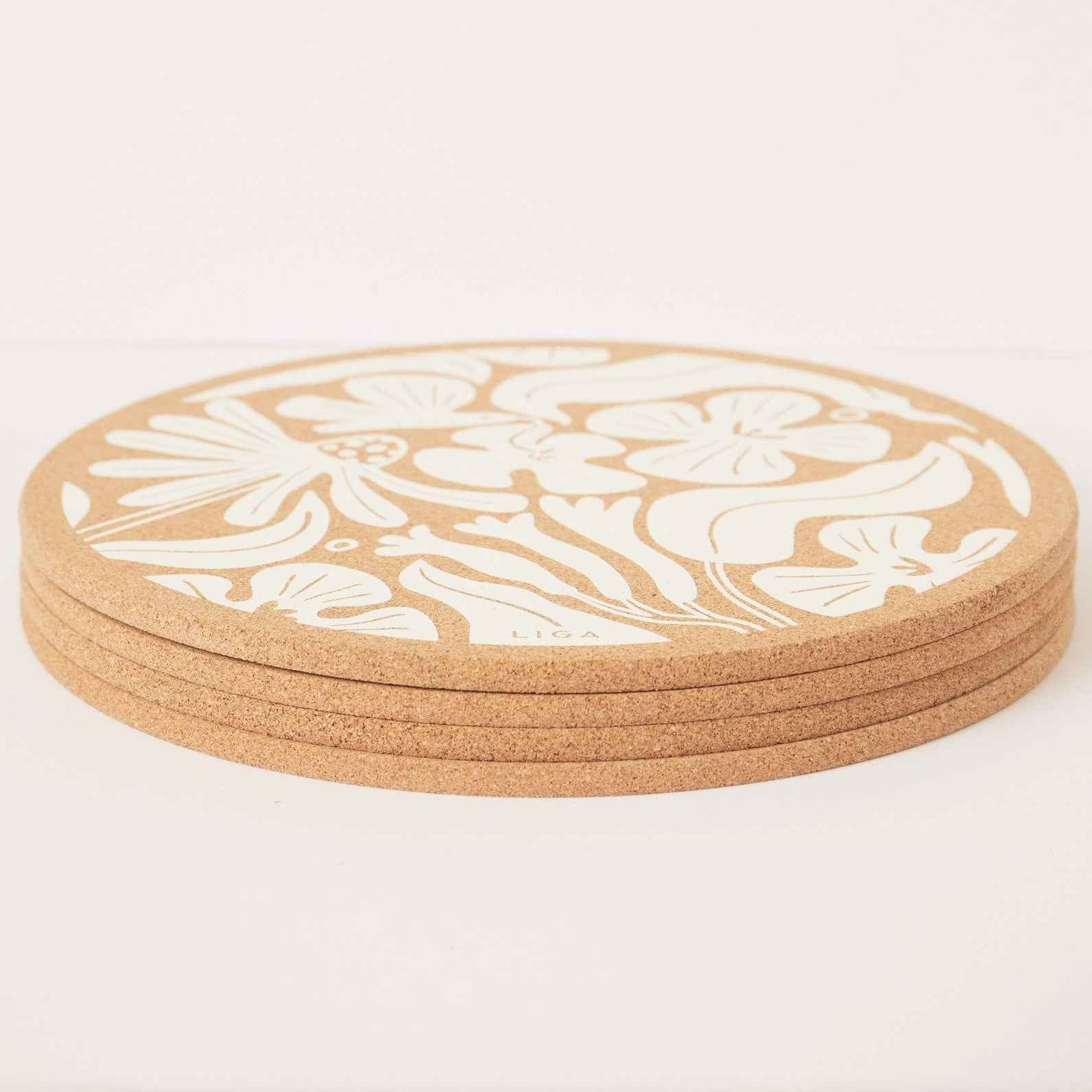 Flora Organic Cork Placemats - Set of 4