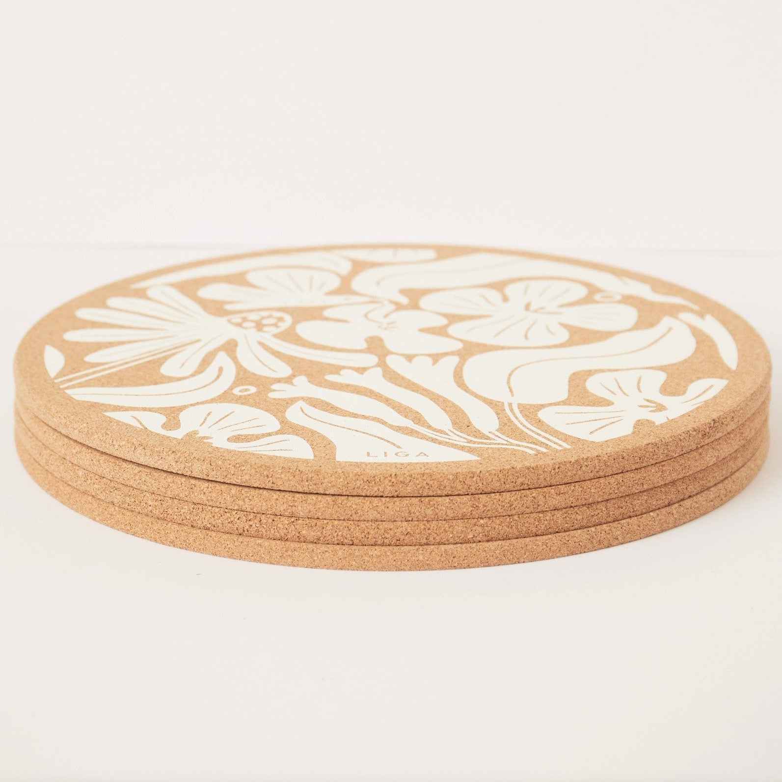 Flora Organic Cork Placemats - Set of 4