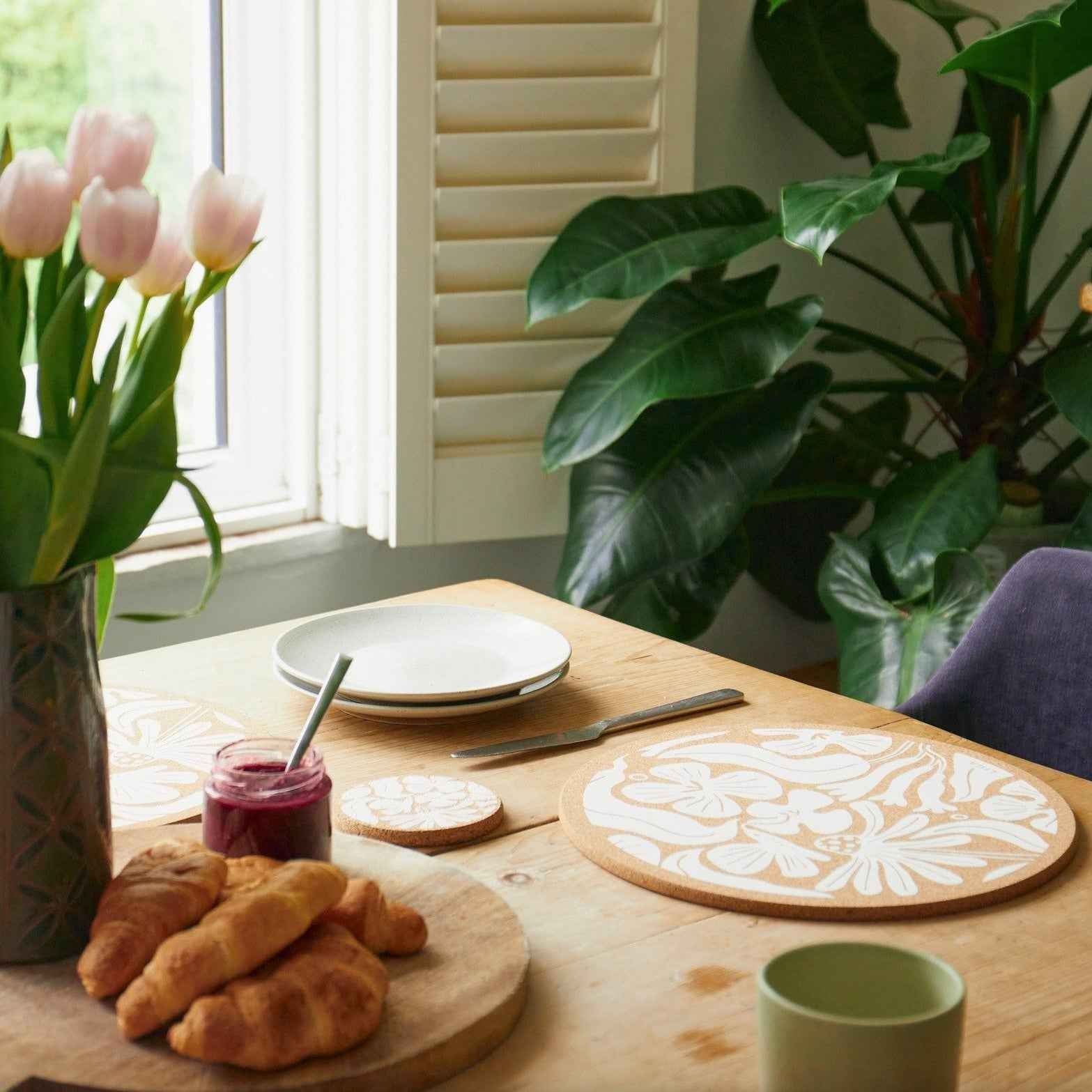 Flora Organic Cork Placemats - Set of 4
