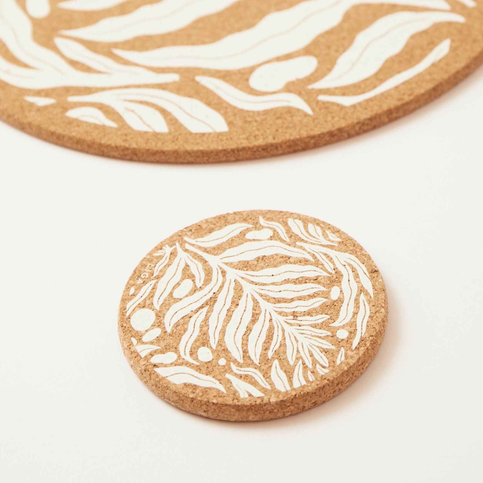 Phytophillia Organic Cork Coasters - Set of 4